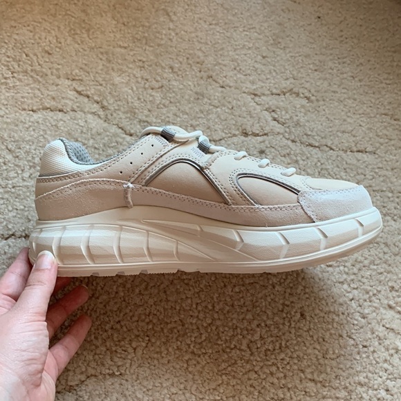 🆕 UGG Westside Weather Low Trainer Creme Leather Sneakers, Waterproof Features - Picture 2 of 10
